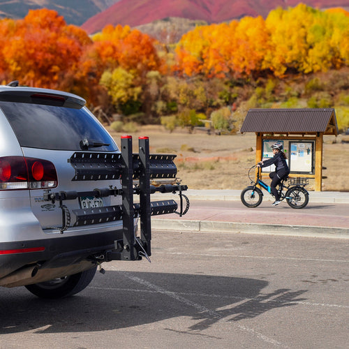 E-Bike Carrier folded on SUV