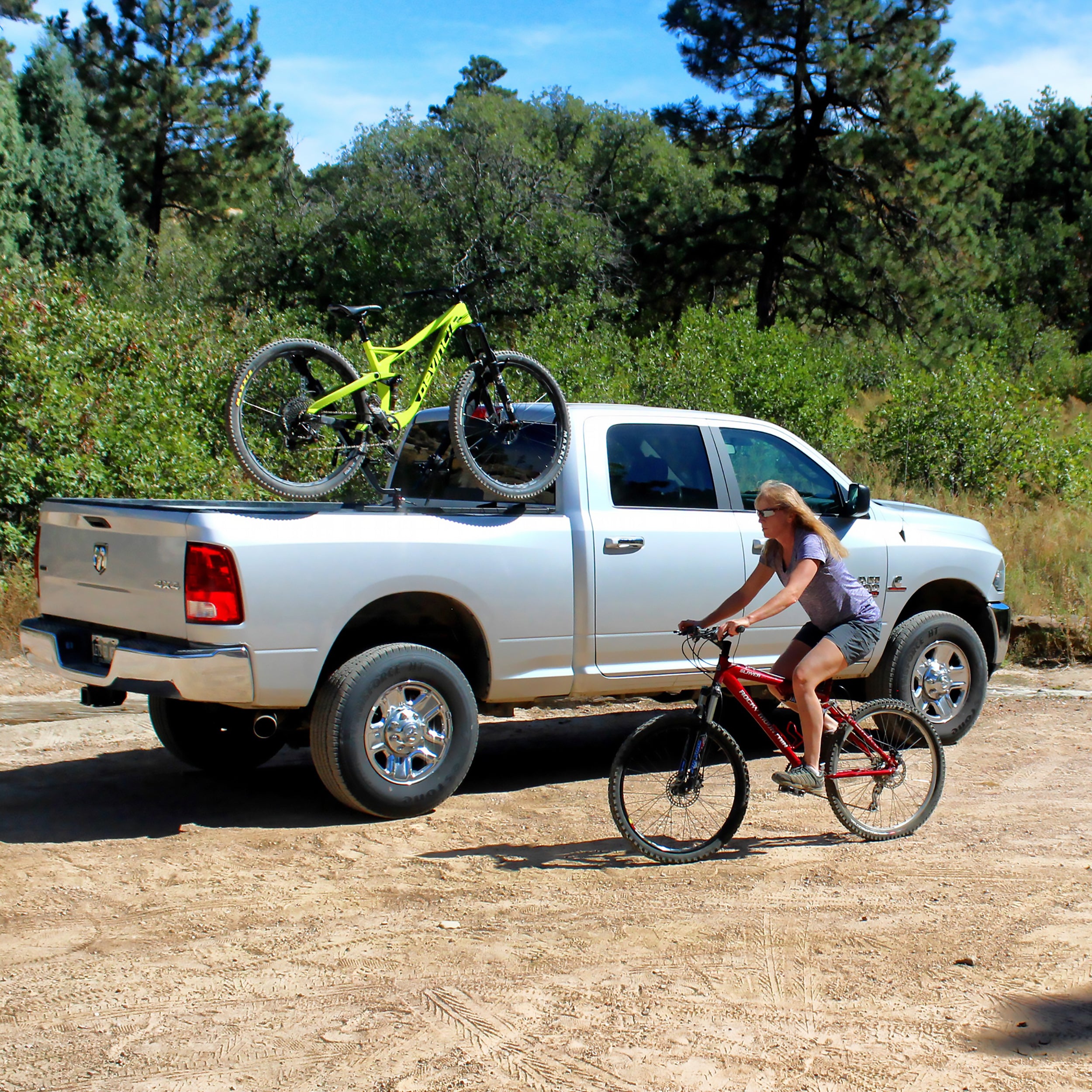 Truck topper online bike rack