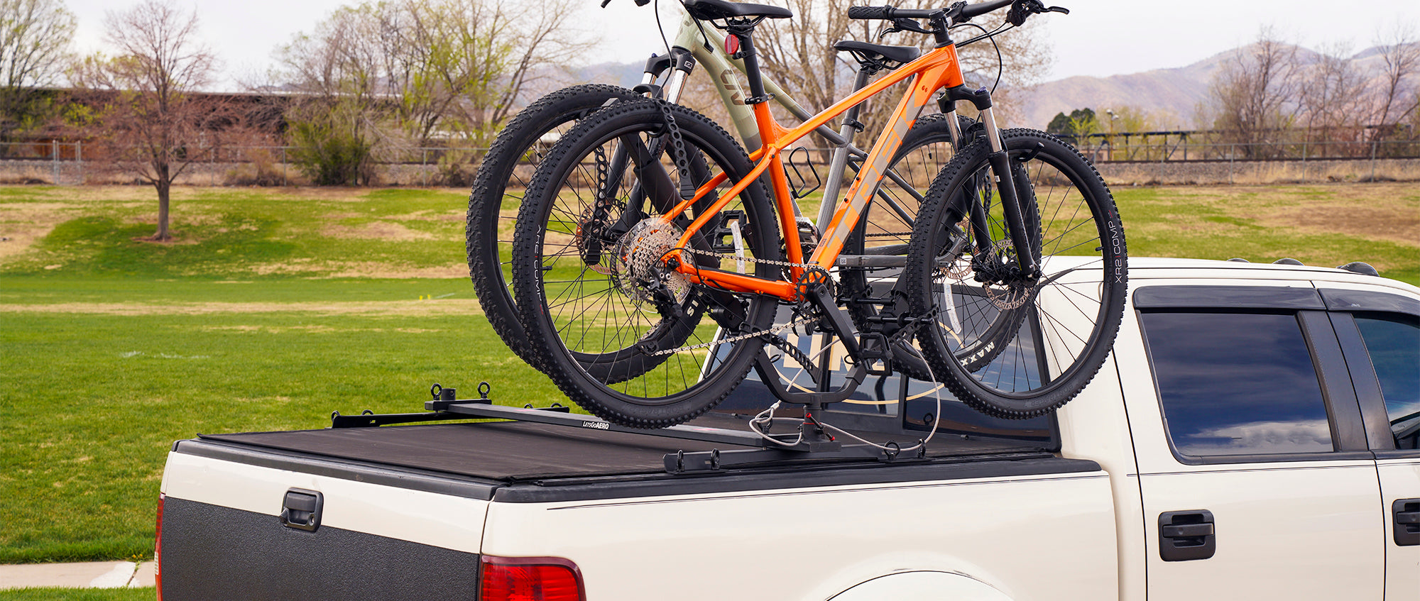 Over the truck bed bike online rack