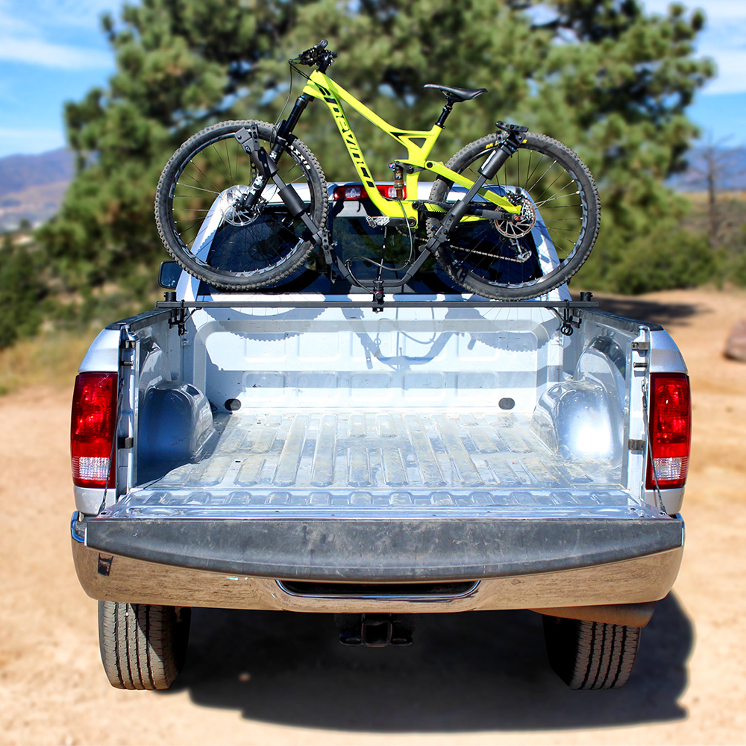 Truck bed side clearance bike mount