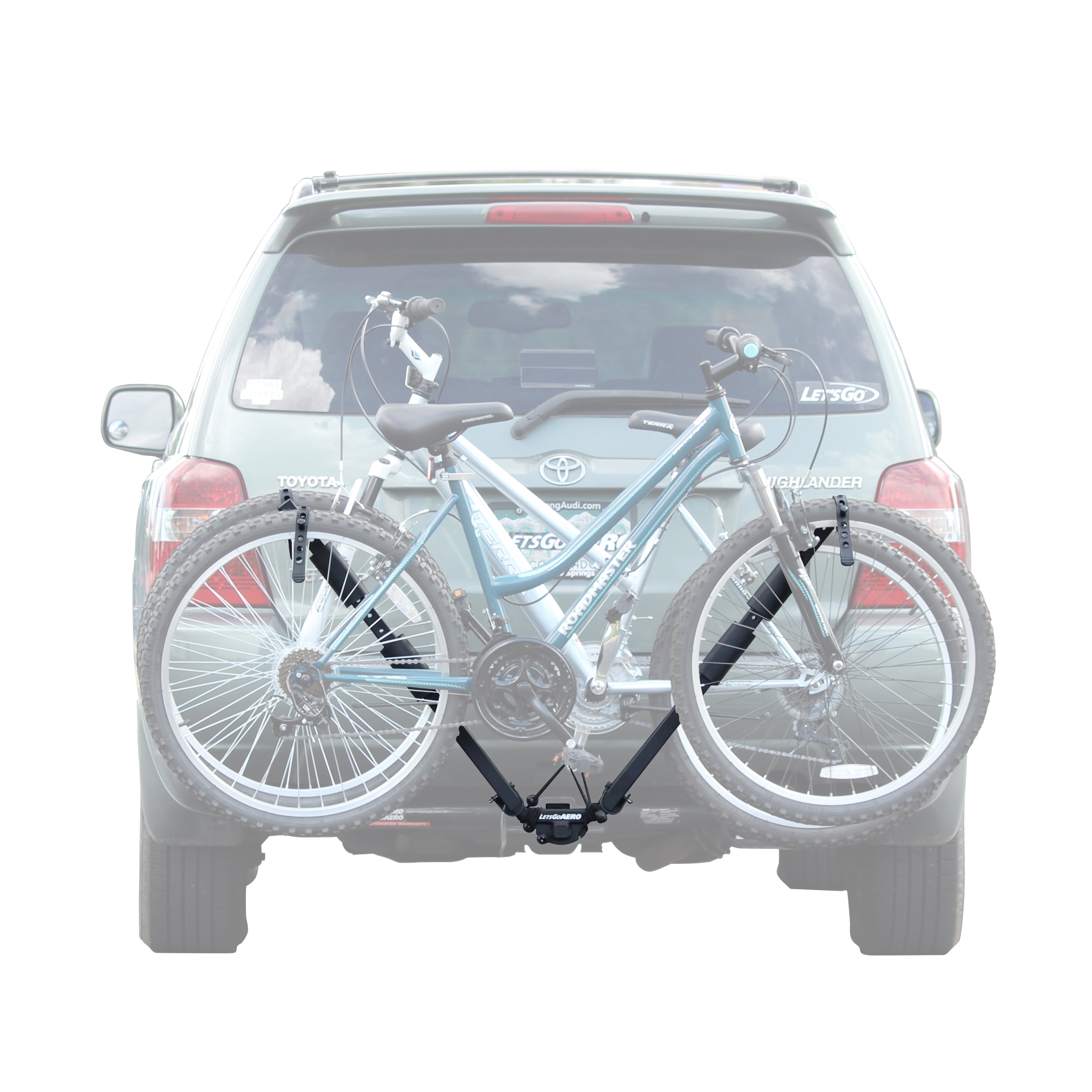 Lockable car bike online rack